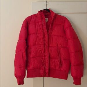 GAP Vibrant Red Puffer Jacket